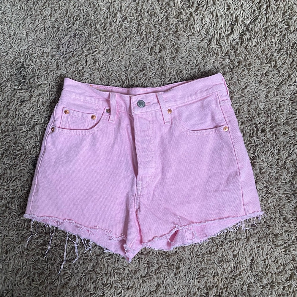 Pink Levi’s 501 Shorts